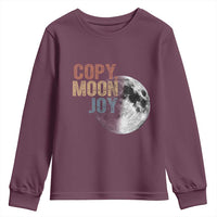 Copy Moon Joy Youth Sweatshirt Funny Lunar Quote Graphic