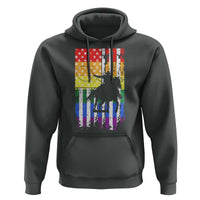 Rodeo Gay Cowboy Western LGBTQ Rainbow Flag Hoodie