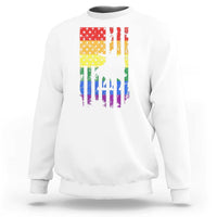 Rodeo Gay Cowboy Western LGBTQ Rainbow Flag Sweatshirt