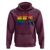 Rodeo Cowboy Bull Rider Western LGBTQ Rainbow Flag Hoodie