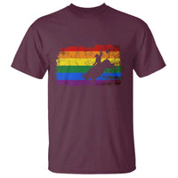 Rodeo Cowboy Bull Rider Western LGBTQ Rainbow Flag T Shirt