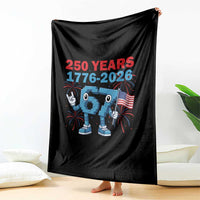 250th America Anniversary Throw Blanket Funny Italian Brainrot Meme 4th of July