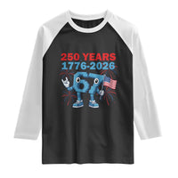 250th America Anniversary Raglan Shirt Funny Italian Brainrot Meme 4th of July