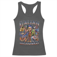 Funny Italian Brainrot Meme 4th of July Racerback Tank Top