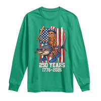 250th America Anniversary Long Sleeve Shirt Funny Tung Tung Tung Sahur Tralalero Tralala 4th of July