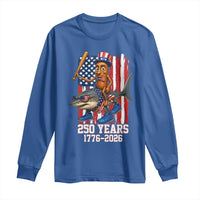 250th America Anniversary Long Sleeve Shirt Funny Tung Tung Tung Sahur Tralalero Tralala 4th of July