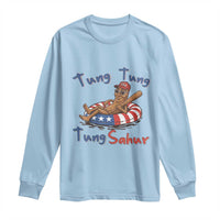 Tung Tung Tung Sahur Italian Brainrot 4th of July Long Sleeve Shirt