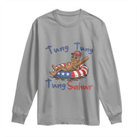 Tung Tung Tung Sahur Italian Brainrot 4th of July Long Sleeve Shirt