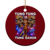 Tung Tung Sahur Italian Brainrot 4th Of July Meme Ceramic Ornament