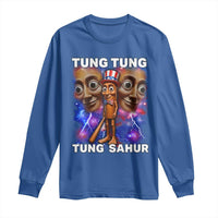 Tung Tung Sahur Italian Brainrot 4th Of July Meme Long Sleeve Shirt