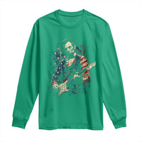 Abraham Lincoln Playing Guitar 4th of July Long Sleeve Shirt