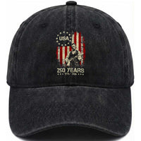 America's 250th Abraham Lincoln Playing Guitar Washed Cotton Baseball Cap