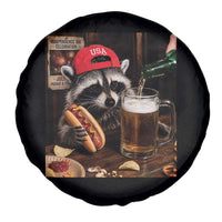Patriotic USA Raccoon Drinking Beer Spare Tire Cover 4th of July Meme
