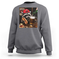 Patriotic USA Raccoon Drinking Beer Sweatshirt 4th of July Meme