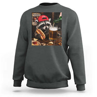 Patriotic USA Raccoon Drinking Beer Sweatshirt 4th of July Meme