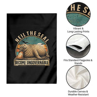 Neil The Seal Become Ungovernable Garden Flag Funny Elephant Seal Meme