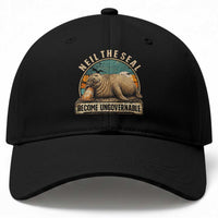 Neil The Seal Become Ungovernable Baseball Cap Funny Elephant Seal Meme