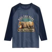 Neil The Seal Become Ungovernable Raglan Shirt Funny Elephant Seal Meme