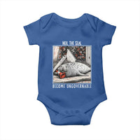 Neil The Seal Become Ungovernable Baby Onesie Vintage Elephant Seal Animal Meme