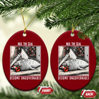 Neil The Seal Become Ungovernable Ceramic Ornament Vintage Elephant Seal Animal Meme