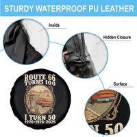 Highway 66 Turn 100 I Turn 50 Spare Tire Cover Vintage 100 Years 100 Year Centennial Anniversary Souvenir 1926-2026