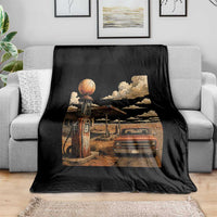 Highway 66 Classic Gas Pump Desert Classic Pickup Truck Car Lover Throw Blanket