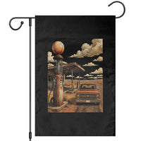 Highway 66 Classic Gas Pump Desert Classic Pickup Truck Car Lover Garden Flag