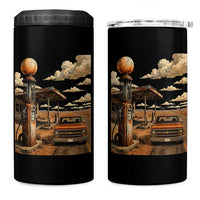 Highway 66 Classic Gas Pump Desert Classic Pickup Truck Car Lover 4 in 1 Can Cooler Tumbler