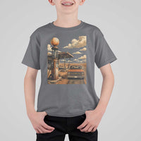 Highway 66 Classic Gas Pump Desert Classic Pickup Truck Car Lover T Shirt For Kid