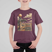 Highway 66 Classic Gas Pump Desert Classic Pickup Truck Car Lover T Shirt For Kid