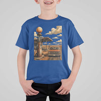 Highway 66 Classic Gas Pump Desert Classic Pickup Truck Car Lover T Shirt For Kid