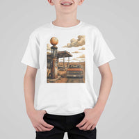 Highway 66 Classic Gas Pump Desert Classic Pickup Truck Car Lover T Shirt For Kid