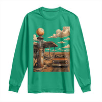 Highway 66 Classic Gas Pump Desert Classic Pickup Truck Car Lover Long Sleeve Shirt