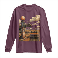 Highway 66 Classic Gas Pump Desert Classic Pickup Truck Car Lover Long Sleeve Shirt