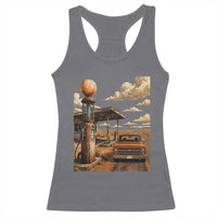 Highway 66 Classic Gas Pump Desert Classic Pickup Truck Car Lover Racerback Tank Top