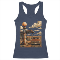 Highway 66 Classic Gas Pump Desert Classic Pickup Truck Car Lover Racerback Tank Top