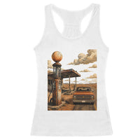 Highway 66 Classic Gas Pump Desert Classic Pickup Truck Car Lover Racerback Tank Top