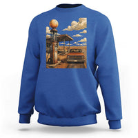Highway 66 Classic Gas Pump Desert Classic Pickup Truck Car Lover Sweatshirt