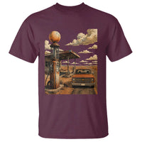 Highway 66 Classic Gas Pump Desert Classic Pickup Truck Car Lover T Shirt