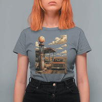Highway 66 Classic Gas Pump Desert Classic Pickup Truck Car Lover T Shirt For Women