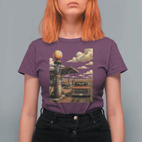 Highway 66 Classic Gas Pump Desert Classic Pickup Truck Car Lover T Shirt For Women