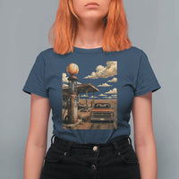 Highway 66 Classic Gas Pump Desert Classic Pickup Truck Car Lover T Shirt For Women