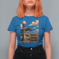 Highway 66 Classic Gas Pump Desert Classic Pickup Truck Car Lover T Shirt For Women