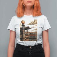 Highway 66 Classic Gas Pump Desert Classic Pickup Truck Car Lover T Shirt For Women