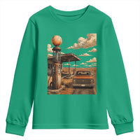 Highway 66 Classic Gas Pump Desert Classic Pickup Truck Car Lover Youth Sweatshirt