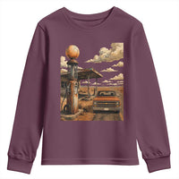 Highway 66 Classic Gas Pump Desert Classic Pickup Truck Car Lover Youth Sweatshirt