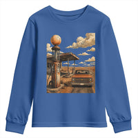 Highway 66 Classic Gas Pump Desert Classic Pickup Truck Car Lover Youth Sweatshirt
