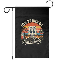 Vintage Highway 66 100th Anniversary 2026 Americana Road Trip Souvenir Garden Flag