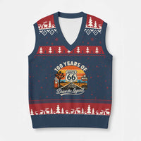 Vintage Highway 66 100th Anniversary 2026 Americana Road Trip Souvenir V-Neck Knit Sweater Vest