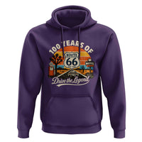 Vintage Highway 66 100th Anniversary 2026 Americana Road Trip Souvenir Hoodie